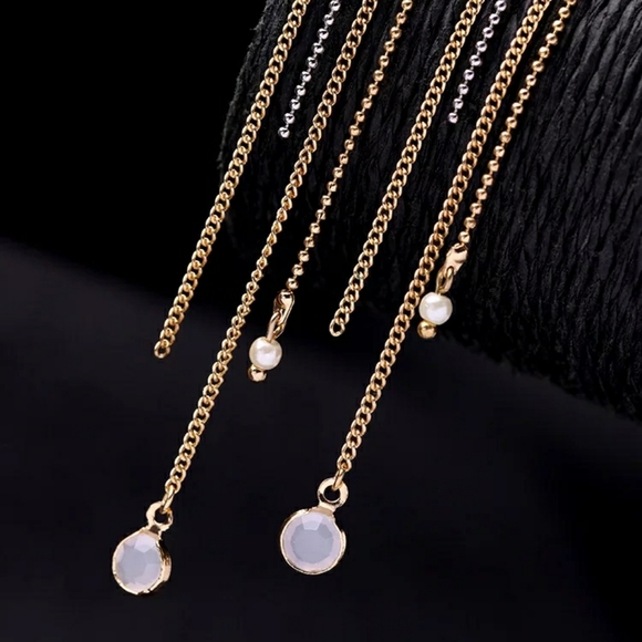 Enamel Bee Crystal & Rhinestone Gold Drop Earrings - Picture 6 of 8